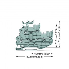 WAGO | 2020-2231 | 1-CONDUCTOR/1-PIN DOUBLE DECK RECEPTACLE