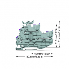 WAGO | 2020-2238 | 2-CONDUCTOR/2-PIN, DOUBLE-DECK CARRIER TE