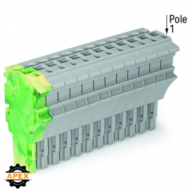 1-CONDUCTOR FEMALE PLUG; 2.5 MM²; 14-POLE; 2,50 MM²; GREEN-Y