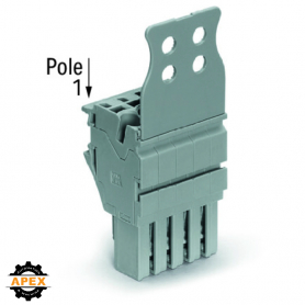 WAGO | 2022-114/136-000 | 1-CONDUCTOR FEMALE PLUG; STRAIN RE