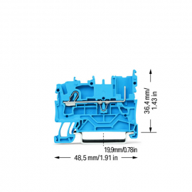 WAGO | 2022-1204 | 1-CONDUCTOR/1-PIN CARRIER TERMINAL BLOCK;