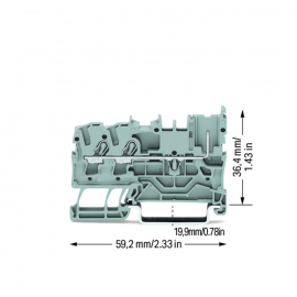 WAGO | 2022-1301 | 2-CONDUCTOR/1-PIN CARRIER TERMINAL BLOCK;