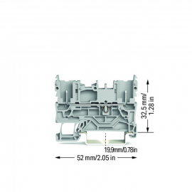 WAGO | 2022-1601 | 2-PIN CARRIER TERMINAL BLOCK; FOR DIN-RAI