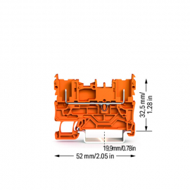 WAGO | 2022-1602 | 2-PIN CARRIER TERMINAL BLOCK; FOR DIN-RAI