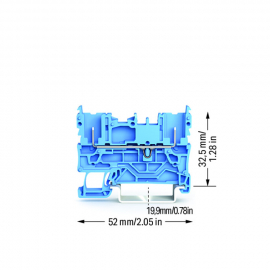 WAGO | 2022-1604 | 2-PIN CARRIER TERMINAL BLOCK; FOR DIN-RAI