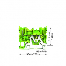 WAGO | 2022-1607 | 2-PIN GROUND CARRIER TERMINAL BLOCK; FOR