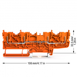 WAGO | 2022-1802 | 4-PIN CARRIER TERMINAL BLOCK ORANGE