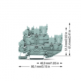 WAGO | 2022-2201 | 1-CONDUCTOR/1-PIN DOUBLE DECK RECEPTACLE