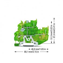 WAGO | 2022-2207 | 2-CONDUCTOR/2-PIN, DOUBLE-DECK CARRIER TE