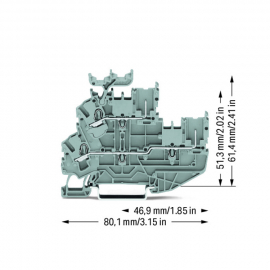 WAGO | 2022-2231 | 1-CONDUCTOR/1-PIN, DOUBLE-DECK TB THROUGH