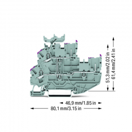 WAGO | 2022-2238 | 2-CONDUCTOR/2-PIN, DOUBLE-DECK CARRIER TE