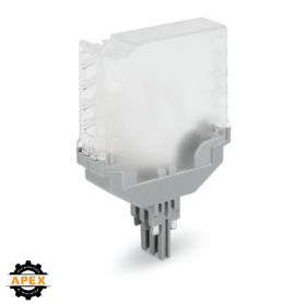 EMPTY COMPONENT PLUG HOUSING 6-POLE TRANSPARENT HOUSING