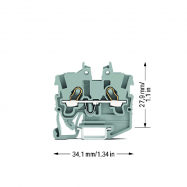 WAGO | 2050-1201 | 2-CONDUCTOR MINIATURE THROUGH TB WITH OPE