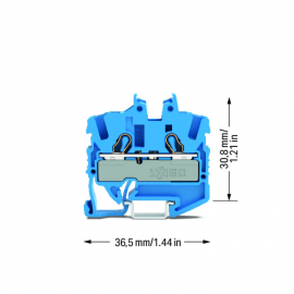 WAGO | 2052-1204 | 2-CONDUCTOR MINIATURE THROUGH TB, WITH OP