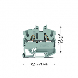 WAGO | 2052-1207 | 2-COND. MINIATURE GROUND TERMINAL BLOCK,