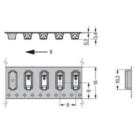 WAGO | 2059-301/998-403 | SMD PCB TERMINAL BLOCK; 0.5 MM²; P