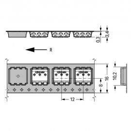 WAGO | 2059-303/998-403 | SMD PCB TERMINAL BLOCK; 0.5 MM²; P