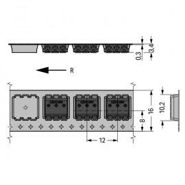 WAGO | 2059-323/998-403 | SMD PCB TERMINAL BLOCK; 0.5 MM²; P