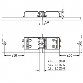 WAGO | 2059-901 | BOARD-TO-BOARD LINK; PIN SPACING 3 MM; 1-P