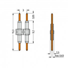 WAGO | 2059-901 | BOARD-TO-BOARD LINK; PIN SPACING 3 MM; 1-P