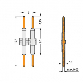 WAGO | 2059-901/018-000 | BOARD-TO-BOARD LINK; PIN SPACING 3