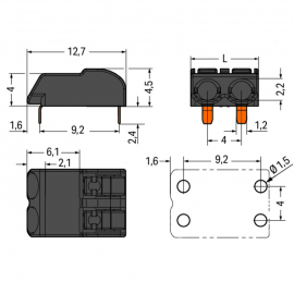 WAGO | 2060-1472/998-404 | THR PCB TERMINAL BLOCK; PUSH-BUTT