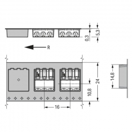 WAGO | 2060-453/998-404 | SMD PCB TERMINAL BLOCK; PUSH-BUTTO