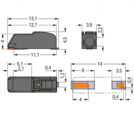 WAGO | 2060-471/998-404 | SMD PCB TERMINAL BLOCK; PUSH-BUTTO