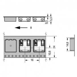 WAGO | 2060-852/998-404 | SMD PCB TERMINAL BLOCK; PUSH-BUTTO