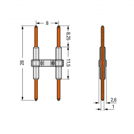 WAGO | 2060-962/028-000 | BOARD-TO-BOARD LINK; PIN SPACING 8