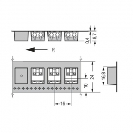 WAGO | 2061-1602/998-404 | THR PCB TERMINAL BLOCK; PUSH-BUTT