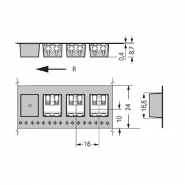 WAGO | 2061-1642/998-404 | THR PCB TERMINAL BLOCK; PUSH-BUTT