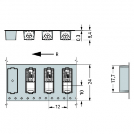 WAGO | 2061-601/998-404 | SMD PCB TERMINAL BLOCK; PUSH-BUTTO