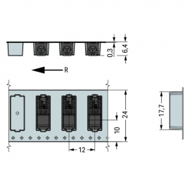 WAGO | 2061-621/998-404 | SMD PCB TERMINAL BLOCK; PUSH-BUTTO