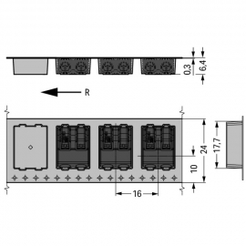 WAGO | 2061-622/998-404 | SMD PCB TERMINAL BLOCK; PUSH-BUTTO