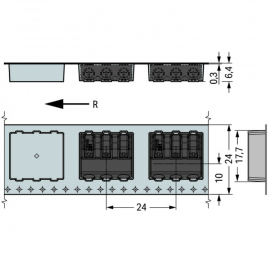 WAGO | 2061-623/998-404 | SMD PCB TERMINAL BLOCK; PUSH-BUTTO