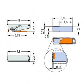 WAGO | 2065-101/998-403 | SMD PCB TERMINAL BLOCK; 0.75 MM²;