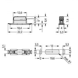 WAGO | 2070-461/998-406 | THROUGH-BOARD SMD PCB TERMINAL BLO