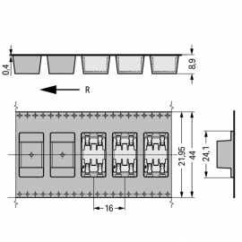 WAGO | 2070-462/998-406 | THROUGH-BOARD SMD PCB TERMINAL BLO