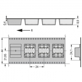 WAGO | 2070-463/998-406 | THROUGH-BOARD SMD PCB TERMINAL BLO