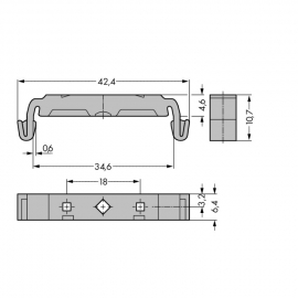 WAGO | 209-120 | MOUNTING FOOT; CAN BE SNAPPED ON TERMINAL B