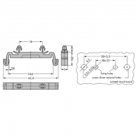 WAGO | 209-188 | MOUNTING FOOT; CAN BE ASSEMBLED ON TERMINAL