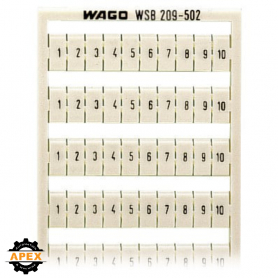 WAGO | 209-502 | WSB MARKING CARD; AS CARD; MARKED; 1 ... 10