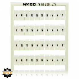 WAGO | 209-577 | WSB MARKING CARD; AS CARD; MARKED; N (100X)