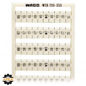 WAGO | 209-650 | WSB MARKING CARD; AS CARD; MARKED; R6, S6,