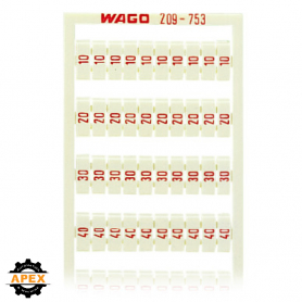 WAGO | 209-753 | WSB MARKING CARD; AS CARD; MARKED; 10, 20 .