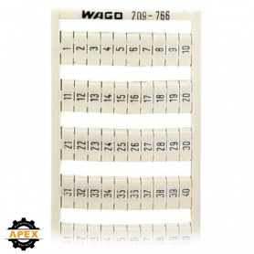 WAGO | 209-766 | WSB MARKING CARD; AS CARD; MARKED; 1 ... 50