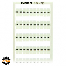 WAGO | 209-777 | WSB MARKING CARD; AS CARD; MARKED; N (100X)
