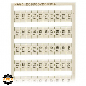 WAGO | 209-787 | WSB MARKING CARD; AS CARD; MARKED; F1, ...,