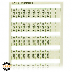 WAGO | 209-981 | WSB MARKING CARD; AS CARD; MARKED; A140.0,